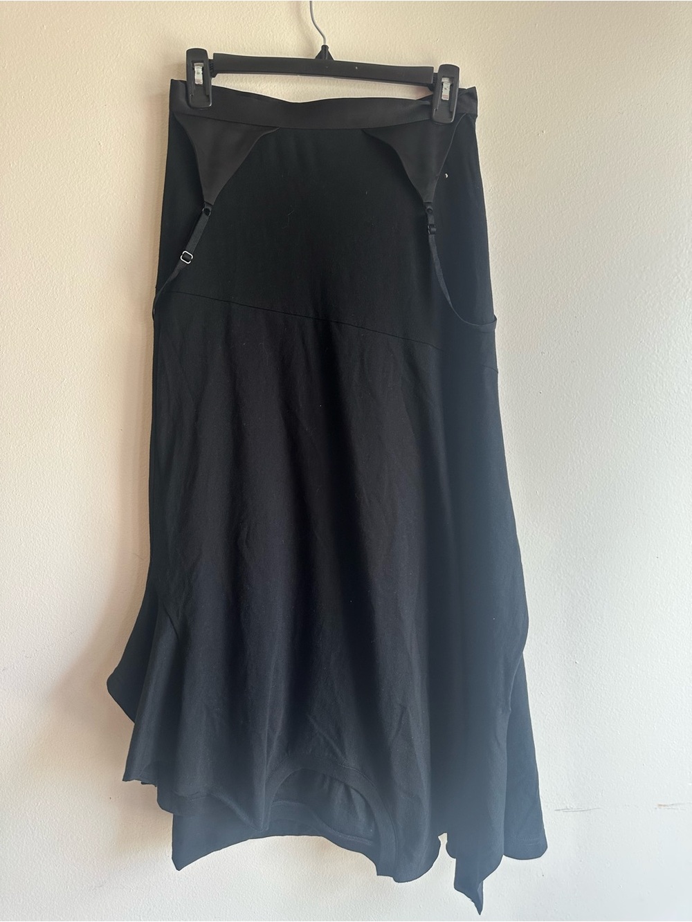 Undercover Black Asymmetrical Midi Skirt